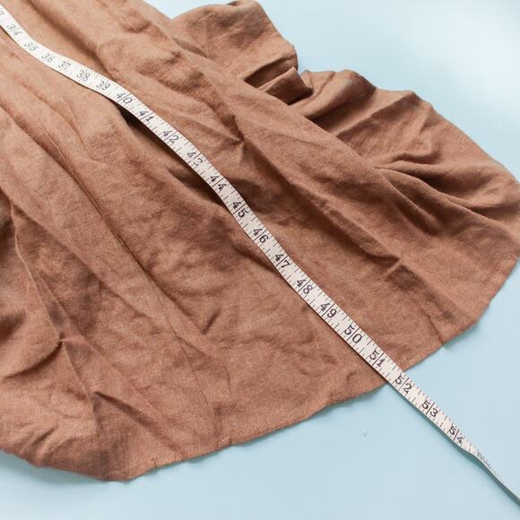 WeWoreWhat Brown Linen Strapless Maxi Dress Size Medium Clean Girl - Picture 8 of 9